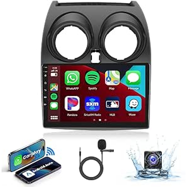 Paredzēts Nissan Qashqai J10 2006-2016 1+16G podofo Android 11 Car Radio Wireless Carplay Android Car 2 DIN Bluetooth ar 9 collu ekrānu ar navigāciju + AHD atpakaļskata kameru HiFi/RDS/FM radio DAB+