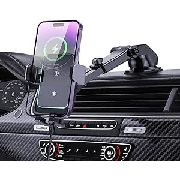 Oramkyo Car Phone Holder, Sturdy Car Phone Holder, 360 Degree Rotatable Compatible with iPhone 14/13/12/11, Galaxy 4.7-6.7 Inch (Black)