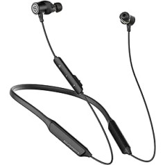 SoundPEATS Force Pro Dual Dynamic Drivers Bluetooth austiņas, bezvadu kakla siksnas austiņas ar krustojumu, APTX HD audio iebūvēts mikrofons 22 stundu spēlēšanas laika sporta austiņas