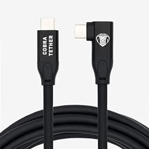 Cobra Tether USB-C kabelis, 5 metri, profesionāls datu kabelis fotoattēliem un video