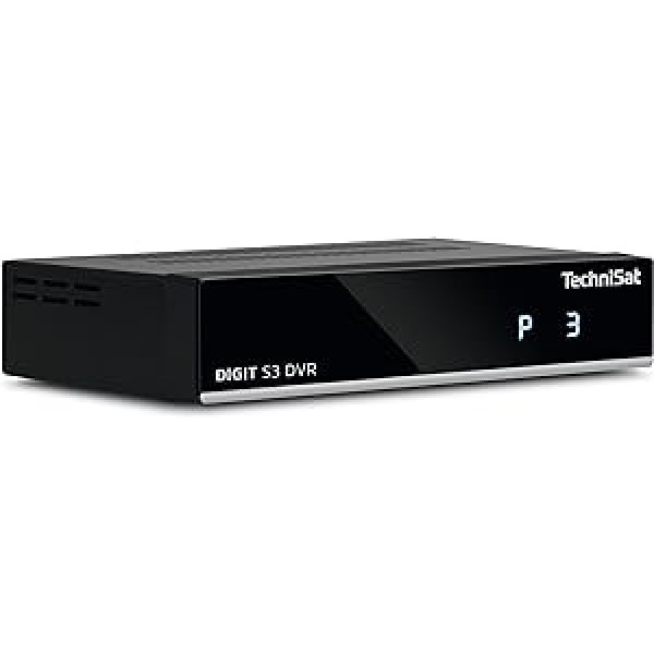 TechniSat DIGIT S3 DVR — augstas kvalitātes digitālais HD satelīta uztvērējs (HDTV, DVB-S/S2, PVR ierakstīšanas funkcija, Timeshift, HDMI, USB, iepriekš instalēti programmu saraksti, saderīgs ar Unicable, AAC-LC) Melns