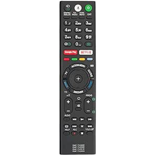 4IN1 RMF-TX300E RMF-TX200E RMF-TX201E RMF-TX200A VINABTY Replacement Voice Remote Control Suitable for Sony TV KD-43XE8077 KD-43XE8005 KD-43XE8004 FW-43XE8000001 KD. - 75XE9. 005 KD-75XE8596 KD-65XE9005 65XE8599