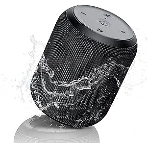 NOTABRICK Bluetooth skaļrunis, pārnēsājams bezvadu ar 15 W stereo skaņu, aktīvs papildu bass, IPX6 ūdensnecaurlaidīgs dušas skaļrunis, dubulta savienošana pārī, ballītēm, mājas kinozāle, spēļu kinozāle