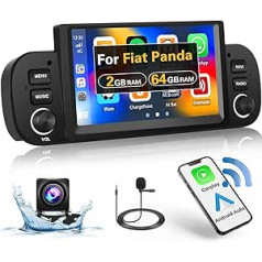 2+64 GB Android bezvadu Carplay automašīnas radio ar navigācijas sistēmu Fiat Panda 2013-2020 Android automašīnas radio ar 6,2 collu skārienekrāna radio ar FM/RDS CANBUS un retro kameru