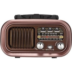 Vintage Radio retro Bluetooth skaļrunis, 3 joslu Bluetooth AM FM radio ar vecmodīgu klasisko stilu, daudzfunkcionāls pārnēsājams vintage radio skaļrunis iekštelpām un āram (RXBT628)