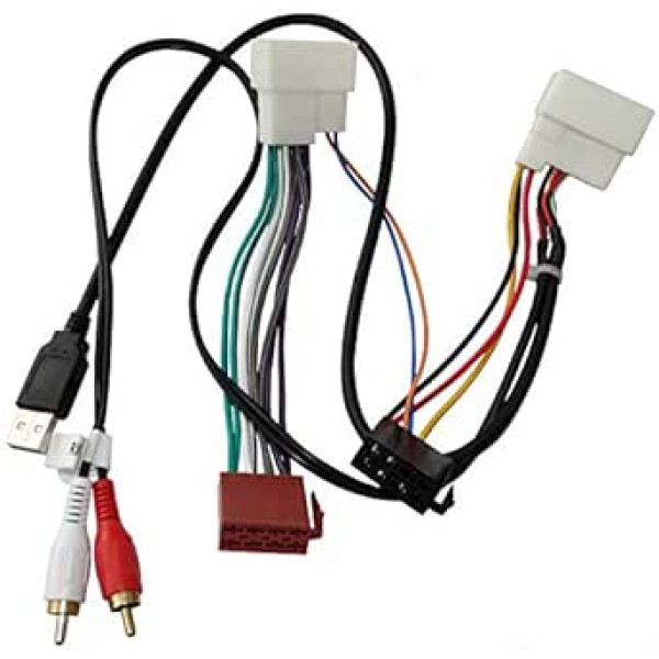 AERZETIX - C40120 - Adaptera kabelis - Stecker ISO USB RCA - für autoradio