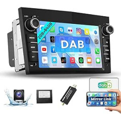 DAB+ medijos imtuvas Android 13 automobilio radijas, skirtas Opel Corsa Astra Antara Vectra Zafira Meriva radijas su paukščių ekranu 7 colių dvigubas DIN Bluetooth laisvų rankų radijo jutiklinis ekranas su navigacija WiFi FM