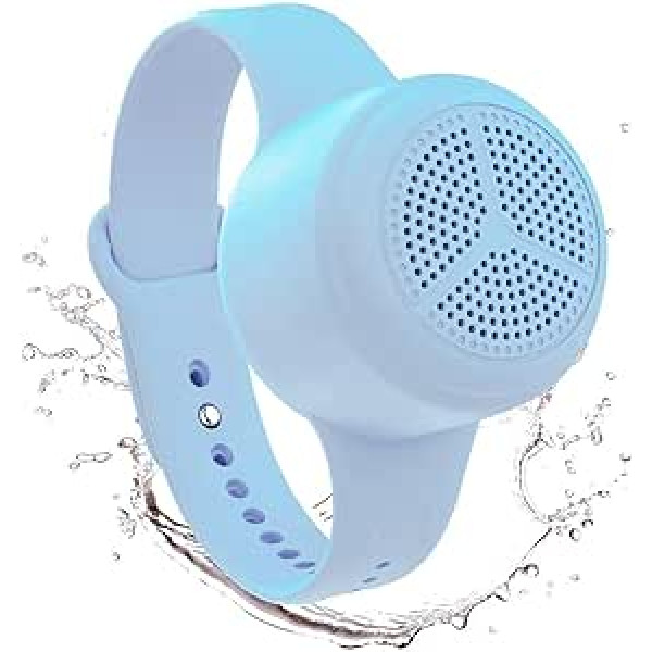 Momoho Bluetooth skaļrunis, ūdensizturīgs pārnēsājams Bluetooth skaļrunis ar pārnēsājamu siksnu, IPX7, mazākais skaļrunis, TF kāršu spēles atbalsts lietošanai iekštelpās un ārā, pārgājieni (zils)