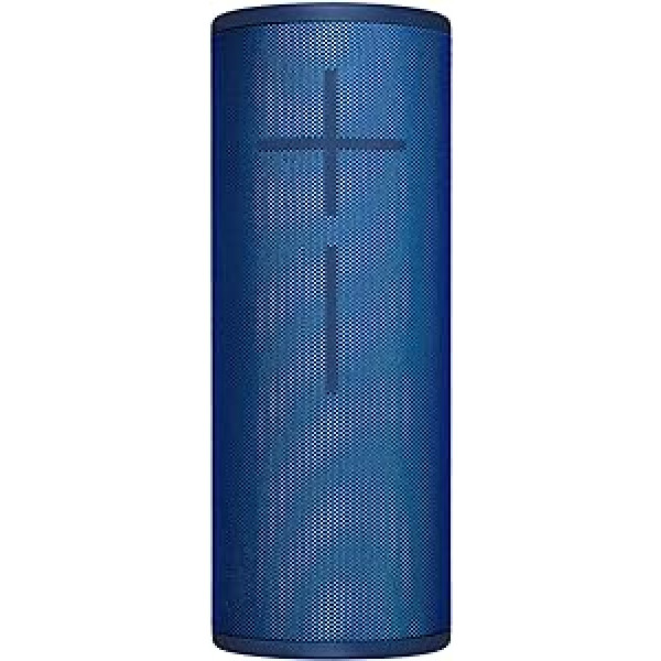 Ultimate Ears Megaboom 3 pārnēsājams Bluetooth skaļrunis, 360° skaņa Dziļi basi, ūdensizturīgs, putekļu izturīgs un rudens festivāls, viena pieskāriena mūzikas vadība, 20 stundu akumulatora darbības laiks - lagūnas zils/zils