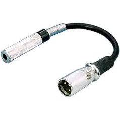 Audio Kabel 1 ligzda 6,3 MM (F) auf 1 XLR (M) 15 cm Monacor MCA-15/2