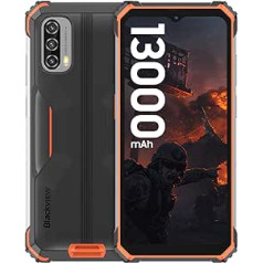 Blackview BV7100 izturīgs viedtālrunis, 13 000 mAh (33 W), 6,6 collu FHD+, 10 GB + 128 GB (1 TB paplašināma), Helio G85, 12 MP+8 MP, NFC, 4G Dual SIM, sejas ID, pirkstu nospiedums, OTG, GPS