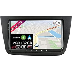 JOYX Android 12 automašīnas radio, kas piemērots Seat Altea (2004-2015) / Toledo (2004-2009) - bez atpakaļgaitas kameras - [2G + 32G] - 9 collas 2 DIN - atbalsta DAB stūres vadību 4G WiFi BT Carplay Android