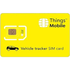 Transporto priemonių GPS sekimo įrenginio SIM kortelė – „Things Mobile“ – su pasauliniu tinklo aprėptimi ir kelių tiekėjų tinklu GSM/2G/3G/4G. Jokių fiksuotų išlaidų ir galiojimo pabaigos datos. 30 € Su kreditu