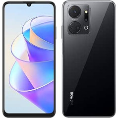 HONOR X7a viedtālrunis 4 GB + 128 GB, 6,74 collu 90 Hz pilnskata displejs, 50 MP četrkāršu kamera, mobilais tālrunis Android 12, 5330 mAh — melns