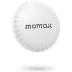 MOMAX sekimo žyma, pamestų raktų ieškiklis veikia su „Apple Find My“ (tik „iOS“), raktų sekiklis su programos / garso vieta, bagažo / lagamino / piniginės / gyvūno / vaiko baltos spalvos raktų ieškiklis