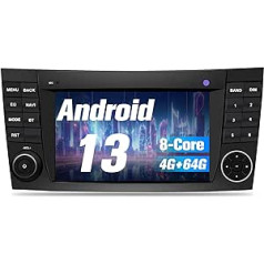 Ponskoy Android radio Mercedes Benz W211 2002-2009, 7 collu automašīnas radio ekrāns CarPlay Android automašīnas jaunināšanas stereosistēma ar WiFi SWC BT DSP FM AM radio Mercedes Benz E220 E240 E270 E280 E300