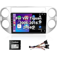 Hodozzy Carplay automašīnas radio ierīcei Tiguan 2010–2015,9 collu skārienekrāna Android automašīnas radio Bluetooth brīvroku ierīce ar Android Car/GPS/WiFi/FM/RDS/HiFi/USB+Canbus