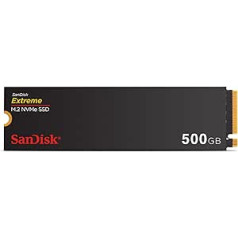 SanDisk Extreme M.2 NVMe SSD iekšējais SSD cietais disks, 500 GB, PCIe Gen 4.0, līdz 5000 MB/s, nCache tehnoloģija