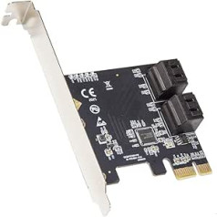 IO Crest ASMedia 1064 SATA III PCI-e 3.0 x1 karte bez raidīšanas ar zema profila stiprinājumu