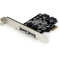 StarTech.com PEXESAT322I 2 portu SATA 6 Gbps eSATA divportu PCIe SATA III karte 2 iekšējais/2 ārējais