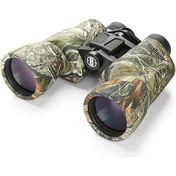 Bushnell 131055 Power View 10x50 mm Porro Prism binokļi — Real Tree AP maskēšanās