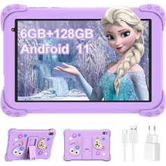 YUMBOT Tablet for Kids 8 Inch Android 11 6GB RAM 128GB Rome TF256GB Learning Tablet for Kids HD 1280 x 800 Quad Core 4000mAh Parental Control Google Play Kids Tablet