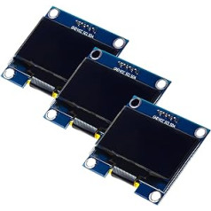 ARCELI 3 1,3 collu OLED displeja I2C IIC modulis, SSH1106 mikroshēma 128 x 64 pikseļu ekrāna displeja modulis ar baltām rakstzīmēm, savietojams ar Arduino un Raspberry Pi