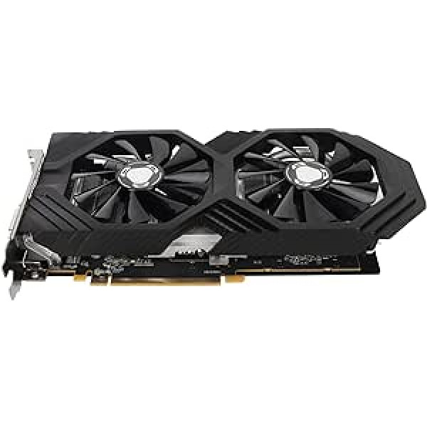 Goshyda RX590 8GB GDDR5 256 bitu PCI Express 3.0 X16 1460MHz kodolfrekvences spēļu grafikas karte ar diviem ventilatoriem