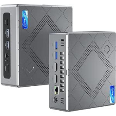 NiPoGi CK10 Mini PC Intel i5-12450H (līdz 4,4 GHz, 8C/12T), 32 GB DDR4 RAM 512 GB M.2 NVME SSD mini galddators, Mini PC WiFi 6 ar VESA, 4K UHD trīskāršs displejs/BT 5.2/USB 3. Birojs/Bizness.