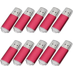 10 USB-Sticks, USB 2.0 Memory Sticks, Speicher-Sticks. rot 4 GB