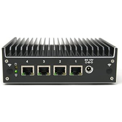 Protectli Vault Pro VP2410-4 ports, ugunsmūra mikroierīce/mini dators — Intel Celeron J4125, DDR4 RAM, M.2 SSD krātuve, AES-NI, 8 GB RAM, 120 GB SSD