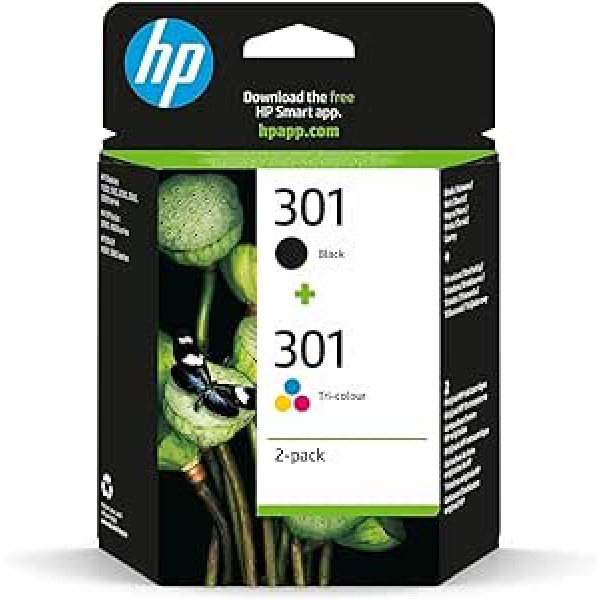 Oriģinālā HP Black & Color 301 tintes kasetne Envy 5534 un Deskjet 1010 printeriem