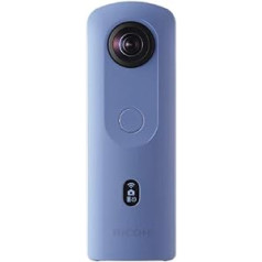 Ricoh attēlveidošana RICOH Theta SC2 Blue, 360° kamera ar attēla stabilizāciju, augsta attēla kvalitāte, liela ātruma datu pārsūtīšana, nakts ierakstīšana ar zemu attēla troksni, mazs un viegls, iOS un Android ierīcēm