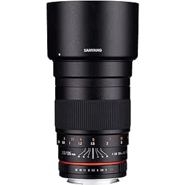 Samyang 135mm F2.0 für MFT - APS-C Teleobjektiv Festbrennweite für MFT kameras, manueller Fokus, für Olympus OM-D E-M10 Mark IV, E-M1 Mark III, Panasonic Lumix BGH1, DC-G110, DC-G91