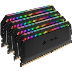 Corsair Dominator Platinum RGB 64GB (4x16GB) DDR4 3600 (PC4-28800) C18 1,35V AMD optimizētā atmiņa — melna