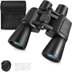 Primizia Binoculars Adult Binoculars HD10x50 - BAK4 Prism, FMC Lens, Waterproof and Shockproof for Bird Watching, Hiking, Travel and Sports Events, Nero