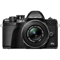 Olympus OM-D E-M10 Mark III S Micro Four Thirds System kameras komplekts, 16 MP sensors, 4K video, Wi-Fi, melns, Iekļauts M.Zuiko Digital ED 14-42mm F3.5-5.6 R pankūka, melna