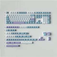 172 klavišų dvigubi klavišų dangteliai Cherry profilio iliuzijos klavišų dangteliai, tinkantys 61/64/87/104/108 Cherry Mx jungikliai ISO/ANSI išdėstymo mechaninė klaviatūra
