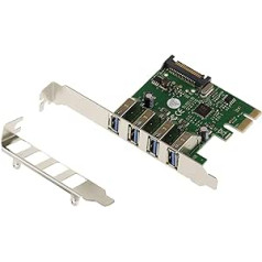 KALEA-INFORMATIQUE 4 portu PCI Express USB 3.0 karte PCIe USB3 5G mikroshēmojums VIA VLI VL805 standarta profils ar zema profila slota kronšteinu