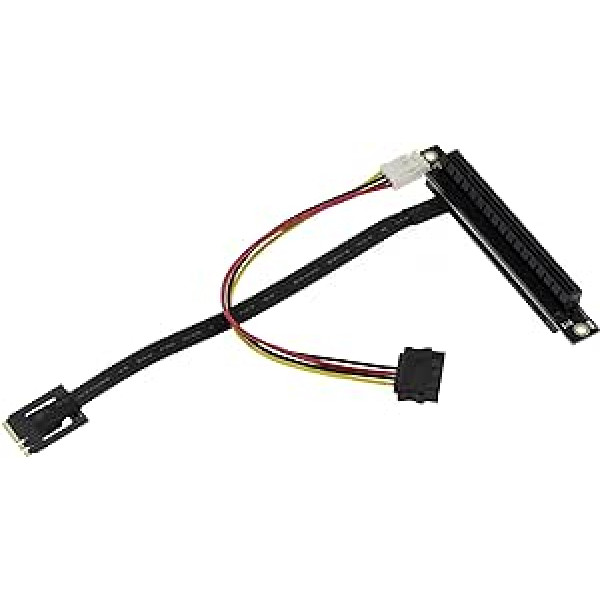 KALEA-INFORMATIQUE stovo adapteris PCIe Gen 3.0 x16 iki M2 EA rakto prievadas, kilimėlio ilgis 20 cm