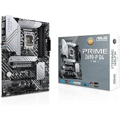 ASUS Prime Z690-P D4 CSM mātesplates ligzda Intel LGA 1700 (Intel Z690, ATX, PCIe 5.0, 3X M.2, DDR4, Thunderbolt 4, Aura Sync, 2,5 GB Ethernet)