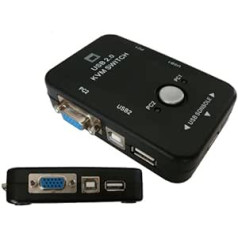 KALEA-INFORMATIQUE KVM Sharing Enclosure AUTOMATIC Switch for 2 PCs with VGA and USB