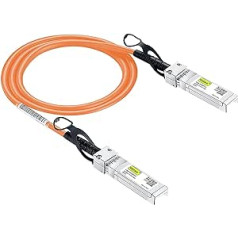 [Oranžs] 10G SFP+ DAC kabelis 7 m (23 pēdas), Twinax SFP+ kabelis priekš Cisco SFP-H10GB-CU7M, Meraki, Ubiquiti UniFi, D-Link, Supermicro, Netgear, Mikrotik, Open Switches