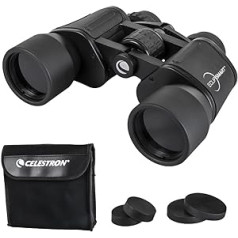 Celestron 71238 EclipSmart 10x42 Porro Solarfernglas — ISO 12312-2 konform, rutschfeste Gummibeschichtung mit mehrfach vergüteten Linsen, BK7-Glas, Nackenriemen mit weicher Tragetasche, Schwarz