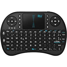 Epsilon Rii Mini i8 bezvadu Ergonomiska franču AZERTY — mini bezvadu tastatūra ar skārienpaliktni viedtelevizoram, HTPC, mini datoram, MP3 atskaņotājam, klēpjdatoram