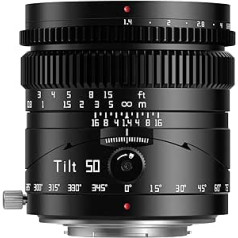 TTTartisan 50 mm F1.4 slīpa kameras objektīvs pilna kadra lielas diafragmas atvēruma manuālais objektīvs miniatūra ainava, liliputas fotografēšana M43 stiprinājumam