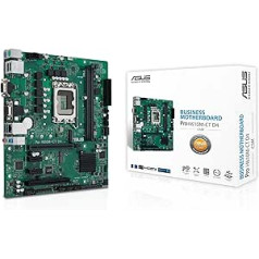 ASUS Pro H610M-C D4-CSM biznesa mātesplates ligzda Intel LGA 1700 (mATX, PCIe 4.0, ASUS COM atkļūdošanas galvene, attālā IT pārvaldība), melns