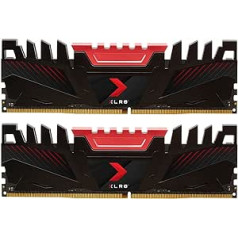 PNY XLR8 DDR4 3200MHz 16GB 2x8 Kit Desktop RAM, Red