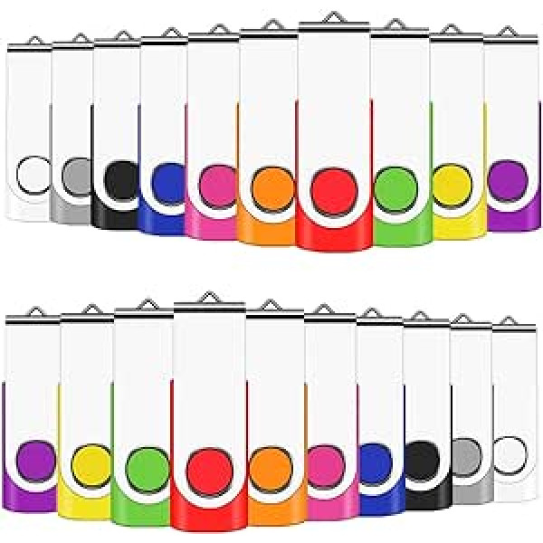 USB Sticks 2 GB Pack of 100 Memory Stick USB 2.0 Data Storage Transmemory Memory Stick Multicoloured (2 GB, Multi-Colour-100)