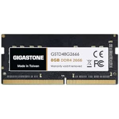 [DDR4 RAM] Gigastone klēpjdatora RAM 8 GB DDR4 RAM 8 GB DDR4-2666MHz PC4-21300 CL19 1,2 V SODIMM 260 Pin/Pin nebuferēta datora atmiņa bez ECC (tikai piezīmjdatoriem/klēpjdatoriem)